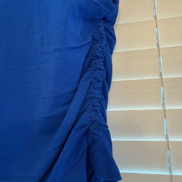 NWOT Loft Royal Blue Cinched Sides Tank Top (Size: L) - Picture 2 of 4